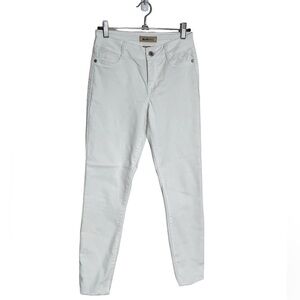 Blue Spice White Fray Skinny Jeans 0